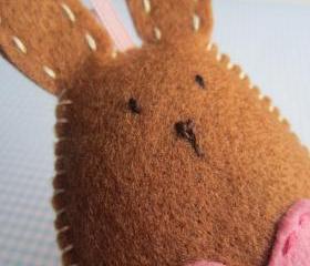 Handmade Felt Bunny Decoration