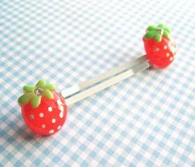 Strawberry Hair Clips